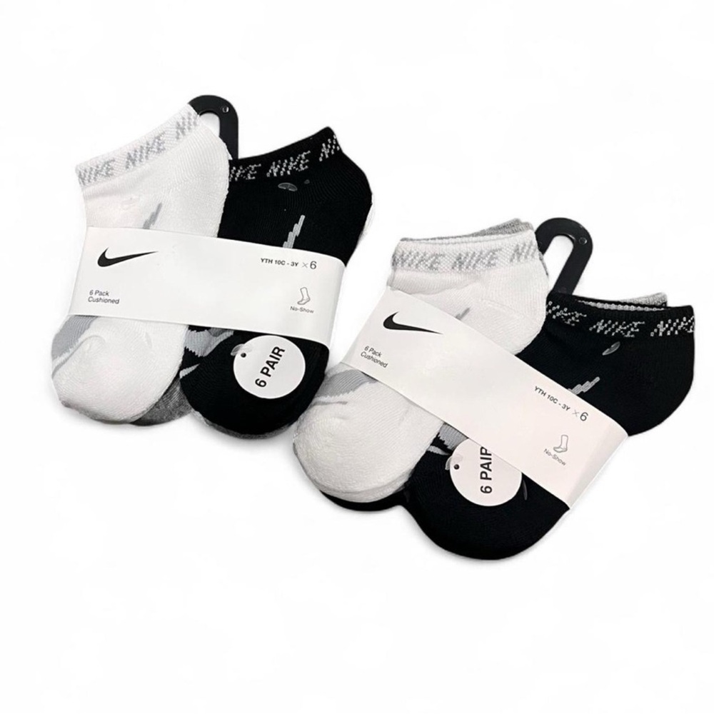 Nike Kids Cushioned No-Show Training Socks 12 Pack Size 5-7 NWT
